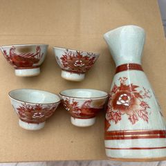 九谷焼 金彩 鳳凰 牡丹 徳利 2本、おちょこ5個、7点セット - メルカリ
