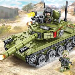 レゴ 互換 戦車 ミニフィグ 2体 付き 装甲 車両 大砲 銃 武器 セット 玩具 知育玩具 ブロック