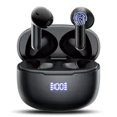 【人気商品】超指向性サウンド技術】 完全ワイヤレス 【2023年登場 マイク付き Bluetooth5.3 ノイズキャンセリング ブルートゥース LEDディスプレイ表示 ハンズフリー通話 Hi-Fi音質 イヤホン スマホ ヘッドセット 空気のような装着感 コー