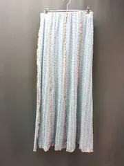 ◇ Ray BEAMS 裏地あり ウエストゴム カジュアル かわいい ロング丈 フレア スカート 表記なし ブルー レディース E  【1309250038498】