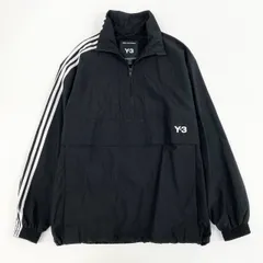 adidas Y-3 ブラック ナイロンジャケット フード付き ジャケット