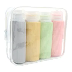 ☆ H ☆ シリコントラベルボトル 4本セット トラベルボトル 4本セット ボトル 容器 シャンプーボトル 詰め替えボトル 詰め替え容器 旅行ボトル シリコンボトル 旅行 トラベル シリコン コンパクト 持ち歩き 化粧水 携帯用 携帯 4本 セット シリコーン