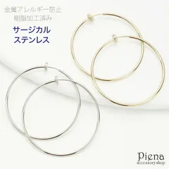 フープイヤリング レディース サージカルステンレス製 金属アレルギー防止 樹脂加工済み 両耳用 直径60ミリ お肌に優しい 金アレ 痛くなりにくい ビッグフープ 大きめ フープイアリング シンプル カジュアル デイリー 