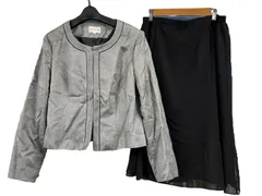 ★美品 東京ソワール RIFANNE セットアップ セレモニースーツ ジャケット スカート フォーマル 卒業式 入学式 15号 中古品