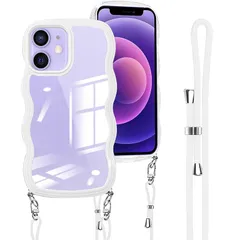 iPhone12 ケース クリア ショルダー iPhone12 Pro カバー 肩がけ 首掛け iPhone 12 iPhone 12 Pro 韓国 おしゃれ 斜めかけケース 可愛い かわいい 薄型 透明 軽量 シリコン TPUバンパー アイフォン 12/ 0
