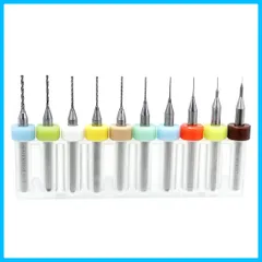 【早発】S 10本セット 0.1-1.0mm Cドリルビット 収納ボックス付き CNC 彫刻ドリルビット 極細 マイクロドリルビット 超硬ドリル 耐摩耗性 精密ドリル マイクロドリルセット C/SMT/金型/精密機器/プリント基板/装飾品 穴あけ用