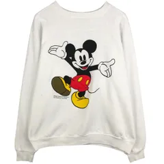 古着 80~90年代 HUGGER MICKEY MOUSE ミッキーマウス キャラクタースウェットシャツ トレーナー USA製 メンズXL相当/eaa591336
