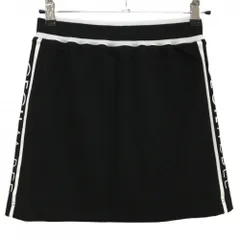 【超美品】セシルマクビーグリーン スウェットスカート 黒×白 サイドロゴ 裏地付 レディース 1 ゴルフウェア CECIL McBEE green