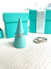 リングホルダー リングディスプレイ 指輪ディスプレイ 指輪置き リングスタンド 木製 西海岸 ウェディング 結婚式 水色