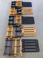 オリジナルベルトループ付き4連チェーン ブラック×ゴールド ニックスベルトループ対応 腰道具 腰道具 腰袋 カスタムチェーン ニックス風 タジマセフ バリスティック ハンマー差し ペンドラホルダー コーデュラ アルミ だるま金具 KNICKS風