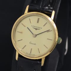 LONGINES ロンジン クォーツ 腕時計 ゴールド文字盤 - メルカリ