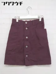 ◇ Dickies ディッキーズ フロントボタン ミニ 台形 デニム スカート サイズ S バーガンディー レディース  【中古】 【1110150007848】のサムネイル