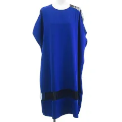 メゾンマルジェラ 1 Maison Margiela 1 美品 ワンピース レース 切替 ひざ丈 ノースリーブ 青 ブルー ブラック 36 S位のサムネイル