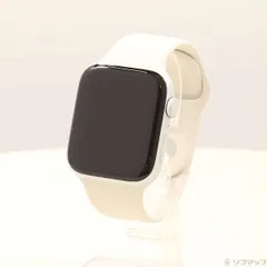 〔未使用品〕 未使用品 Apple Watch SE 第2世代 GPS 44mm シルバーアルミニウムケース スターライトスポーツバンド【258】