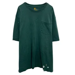 Carhartt 無地Tシャツ 2XL グリーン カーハート プルオーバー ビッグサイズ 胸ポケット カットソー 古着卸 アメリカ仕入 a704-5863
