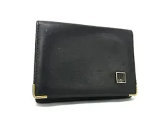 dunhill ダンヒル レザー カードケース カード入れ 名刺入れ ビジネス メンズ レディース ブラック系 DJ2191