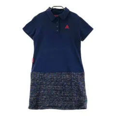 サイズ：M LECOQ GOLF ルコックゴルフ  半袖ワンピース  ネイビー系 [240101317100] ゴルフウェア レディース ストスト
