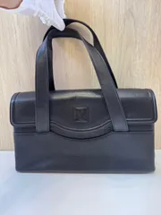 【中古品】 YUMI KATSURA ユミカツラ 桂由美 レザー ハンドバッグ トートバッグ ブラック フォーマル　現状品