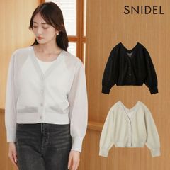 【爆速配送】【新作10%OFF】【即納】 スナイデル SNIDEL トップス 25春夏 シアーカーディガン 長袖 ミドル丈 swnt252188