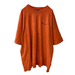 Champion ロゴTシャツ 2XL オレンジ チャンピオン クルーネック ビッグサイズ ワンポイントロゴ 古着卸 アメリカ仕入 a706-5797