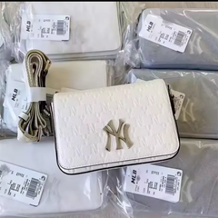 MLBレディースショルダーバッグフリップスモールスクエアバッグnyオールドフラワーフルプリントクロスボディバッグ