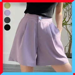 新品 ショートパンツ レディース ハイウエスト 細見え 夏 ゆったり 膝上丈 新作 人気 春夏 【送料無料】