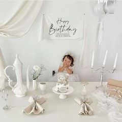 バースデー タペストリー 誕生日 壁掛け誕生日タペストリー 男の子 女の子 誕生日飾り タペストリー 誕生日 装飾　バースデー    写真背景 横 おしゃれ シンプル ナチュラル