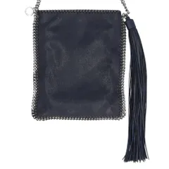 ステラマッカートニー フリンジ付き ファラベラ ショルダーバッグ ポリエステル ネイビー レディース  Stella McCartney  中古 ステラマッカートニー