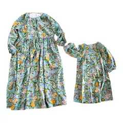 🌸春の親子リンクコーデ✨バルーンスリーブワンピース【100・110・120cm】