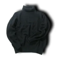 【新品】 SHIPS × Rencontrant ／ シップス × レンコントラント　カシミヤ タートルネック ニット 日本製 ブラック ｜ 秋冬