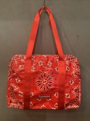 Supreme Bandana Tarp Small Duffle Bag Red