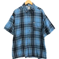 古着 キャルトップ CalTop オンブレチェック 半袖 チェックシャツ ボックスシャツ USA製 メンズL相当 ヴィンテージ/eaa537061