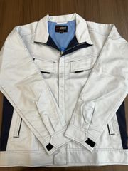AZ6801 長袖ブルゾン　アイトス　Ｍ　シルバーグレー×ネイビー