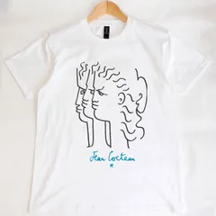 3つの顔 / ジャン・コクトー 半袖 Tシャツ 白 ホワイト 男女兼用【RAF】GILDAN(ギルダン) 5.3オンス  Les trois visages / Cocteau S/S TEE WHITE 62