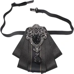 start.side ネクタイ 蝶ネクタイ 男女兼用 メンズ レディース フォーマル ユニフォーム ボウタイ 結婚式 蝶結び ブローチネクタイ 黒ブラック(ブラック,  M)