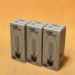 デコフィラメント スタンダード LEDキャンドル球(3個セット) エス・ティー・イー LDC4L-E17/C/27/S/D 口金E17 電球色