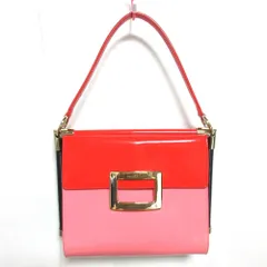 美品 Roger Vivier ロジェヴィヴィエ MISS VIV SMALL エナメル 2WAY ハンドバッグ ショルダーバッグ マルチカラー レディース 古着 中古 USEDのサムネイル