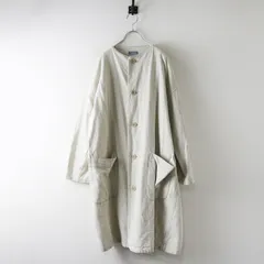 2024年 プランテーション Plantation BIZEN ドライデニム ノーカラーコート M オフホワイト┃アウター 秋冬 上着【2400014657722】のサムネイル