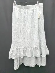 ◇ ◎●未使用●⊂ apres jour タグ付き　フリル ロング ティアード スカート サイズLL ブルー レディース P  【1409250019104】