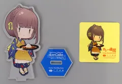 【中古】グッズセット 鵜来 浴衣mode(SD/カレー) アクリルスタンドセット 「艦隊これくしょん～艦これ～ カレー機関 18th Sequence -後段作戦-」 対象メニュー注文特典