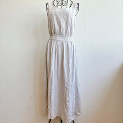 アーバンリサーチ URBAN RESERCH ロング ワンピース 花柄 ボタニカル柄 総柄ノースリーブ リボ Aライン フレア レースアップ 小さめ
