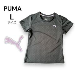 PUMA プーマ Tシャツ 514219 スポーツ カジュアル ランニング　フィットネス スポーツシャツ　半袖シャツ　ランニングウェア　水玉　ドライセル　胸ロゴ　Lサイズ