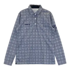 サイズ：M ADIDAS GOLF アディダスゴルフ  長袖ポロシャツ チェック柄 ネイビー系 [240101463312] ゴルフウェア レディース ストスト