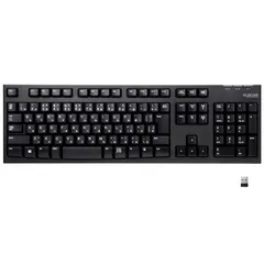 1000万回高耐久 フルキーボード メンブレン PlayStation4 (レシーバー付属) 対応 ワイヤレス キーボード ブラック USB TK-FDM063TBK エレコム