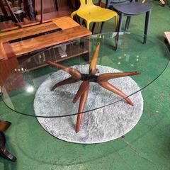PORADA/ ポラダ DENUO デヌオ センターテーブル　オシャレ　ガラステーブル　イタリア家具　ヨーロッパ家具【店舗まで引き取り限定価格】【配達の場合ご相談ください】