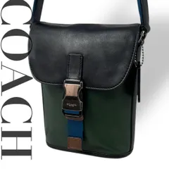 良品 4594 COACH コーチ ミニショルダーバッグ 2トーン グリーン