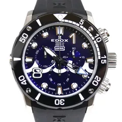 EDOX エドックス　クロノオフショア1 デニムストラップ 中古 EDOX エドックス クロノオフショア1 デニムストラップ 中古
