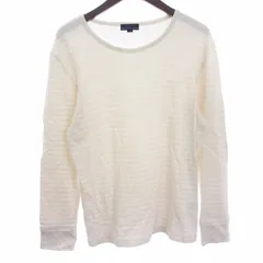 バーバリー ロンドン BURBERRY LONDON ブルーレーベル BLUE LABEL Tシャツ カットソー 長袖 ボーダー ホースロゴ 刺繍 コットン ベージュ系 Lのサムネイル