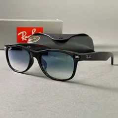 a27① Ray Ban レイバン NEW WAYFARER CLASSIC ウェイファーラー サングラス アイウェア RB2132-F 55□18-140 ブラック ブルー