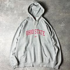 00s NIKE TEAM センター スウォッシュ カレッジ 刺繍 スウェット フード パーカー XL / 00年代 ナイキ トレーナー スウッシュ